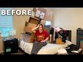 I Turned My CLUTTERED Bedroom Into A Dark And Moody Room Bedroom Makeover Pt 1
