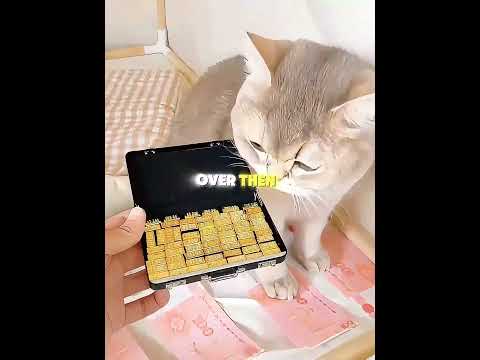 My Cat Found GOLD in a Pomegranate! 🐈💰#usa #shorts