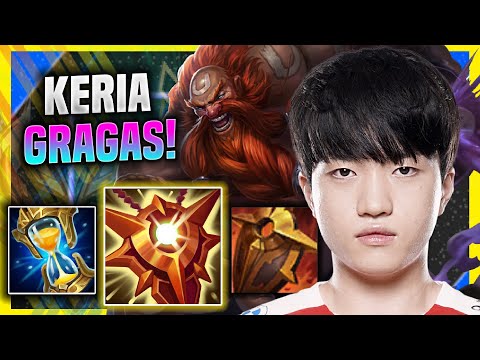 LEARN HOW TO PLAY GRAGAS SUPPORT LIKE A PRO! - T1 Keria Plays Gragas SUPPORT vs Xerath!