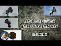Eerie Tornado Siren Ambience | Full Attack & Full Alert | Newton, IA
