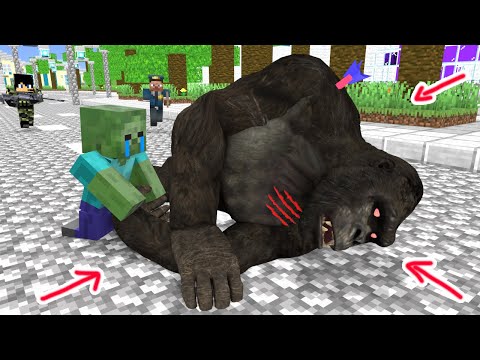 Monster School : ZOMBIE BOY & KING KONG - Minecraft Animation