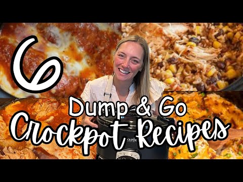 6 *NEW* DUMP & GO CROCKPOT DINNERS | The Easiest Crockpot Recipes!
