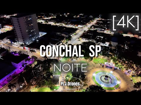 310 - 4K - Drone - Conchal - Noite #drone #conchal #cidades #interiordesaopaulo #saopaulo #sp 