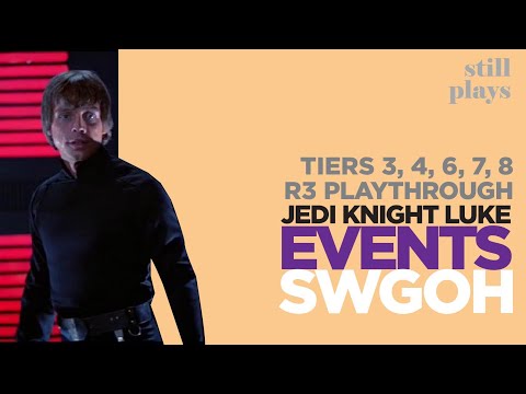 EVENT | Jedi Knight Luke Tier 3, 6, 7, 8 - Relic 3 Playthrough | Journey Continues | SWGOH