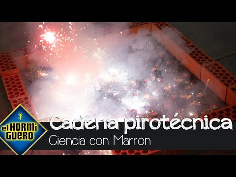 Marron 'asusta' a Valeria Castro con la reacción en cadena pirotécnica - El Hormiguero