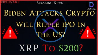 Ripple/XRP-USDC, Ripple Stablecoin, Brad Garlinghouse-iPO? & Stablecoin, Biden Attacks Crypto