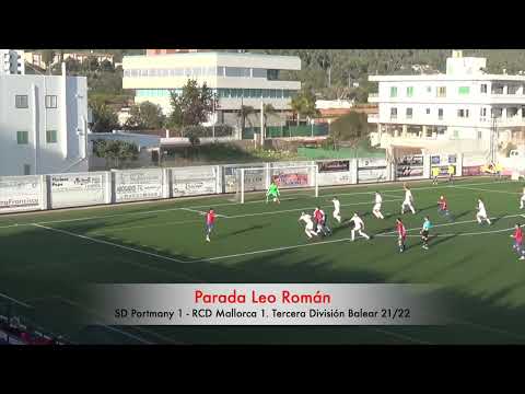Parada Leo Roman. SD Portmany 1 - RCD Mallorca 1. Tercera División Balear 21/22