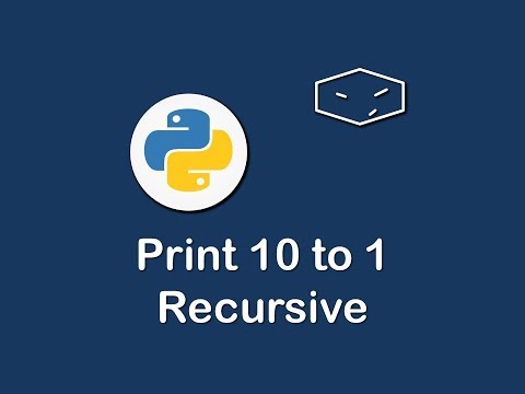print 10 to 1 recursive in python 