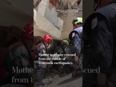 Mother and baby rescued from the rubble of Venezuela earthquakes