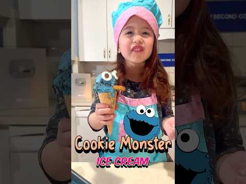 🍦COOKIE MONSTER ICE CREAM BY CHEF LIS | FOOD VIDEOS FOR KIDS AND ADULTS | FUNNY TODDLER