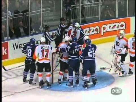 NHL Hockey Fight: Maple Leafs vs. Flyers 9/23/2010 (part 3)