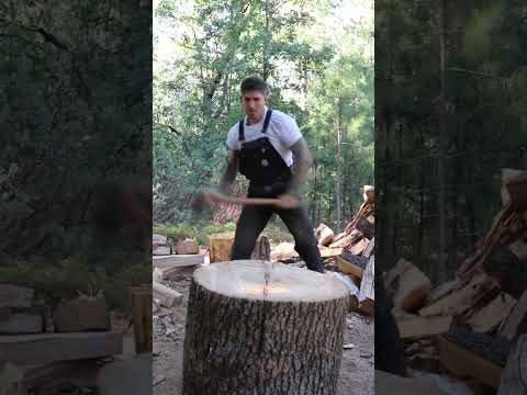 An Oddly Satisfying Wood Split!