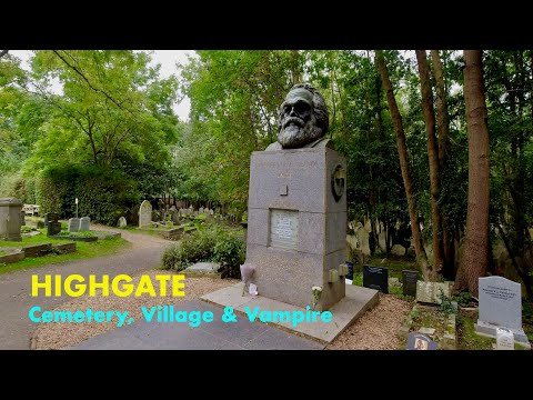 A Stroll through Highgate - Cemetery, Village & Vampire (4K)