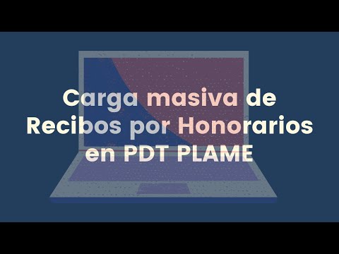 Part of a video titled Carga masiva de Recibos por Honorarios en PDT PLAME