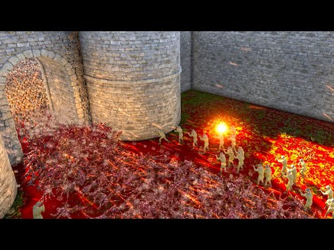 Ultimate EPIC BATTLE SIMULATOR 2 - WW2 US ARMY 10,000 VS 5,000,00 ZOMBIE Castle Siege | UEBS 2
