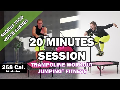 20 minutes trampoline session August 2020 - Jumping® Fitness [VOICE CUEING]