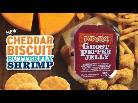 Popeyes Ghost Pepper Jelly & Cheddar Biscuit Butterfly Shrimp Review - Wreckless Eating