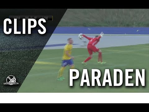 Freistoß pariert | Parade von Christoph Hanf (Lok Leipzig)