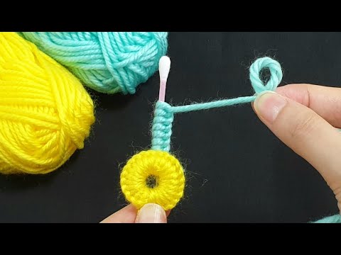 Amazing Woolen Flower Ideas with Cotton buds - Hand Embroidery Design - Sewing Hack - Easy Trick
