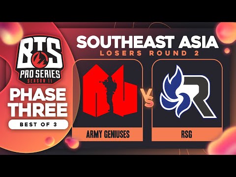 Army Geniuses vs RSG Game 3 - BTS Pro Series 11 SEA: Losers Round 2 w/ T-Panda & hairy_freak