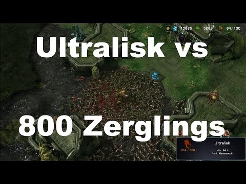 Ultralisk vs 800 Zerglings 2015