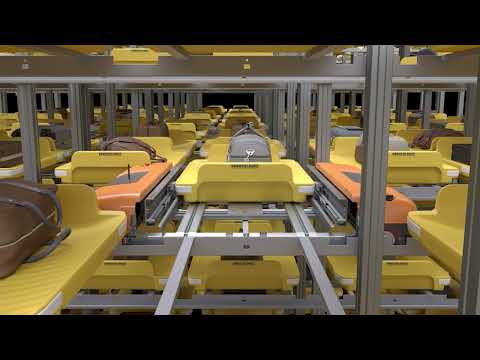 Vanderlande ADAPTO BAGSTORE: Shuttle-Based Baggage Storage and Sorting