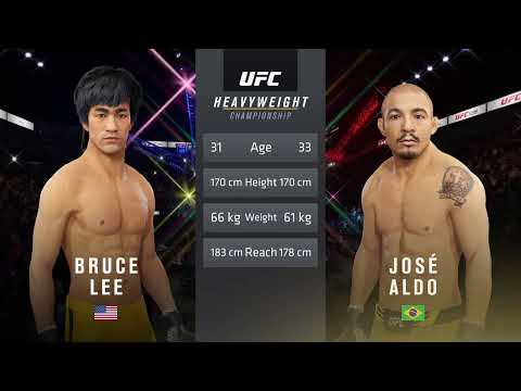 Bruce Lee vs Jose Aldo Full Fight - UFC Fight Of The Night