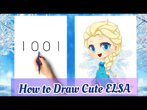 How to Draw Elsa Cute and Easy | Chibi Princess Elsa...