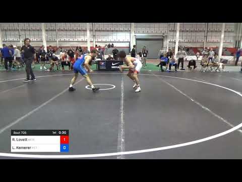 70 Kg Consolation - Ridge Lovett, Nebraska Wrestling Training Center Vs Luke Kemerer, Pittsburgh W
