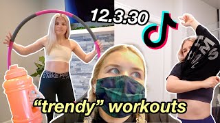WE NEED TO TALK ABOUT "TRENDY" WORKOUTS | weighted hula hoops, 12.3.30, jump rope *honesty hour*