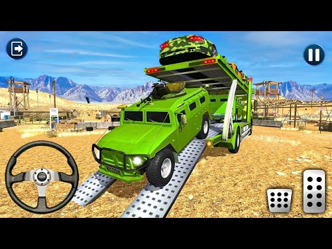 Military Vehicles Transporter Truck Driving - Army Tank Transport Simulator - Android Gameplay