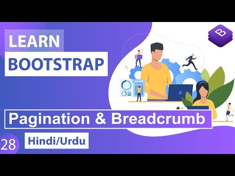 Bootstrap Pagination Breadcrumb Classes Tutorial in Hindi Urdu
