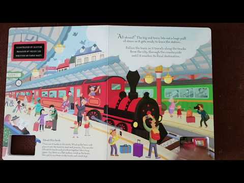 Wind-up train book with slot-together track - Usborne