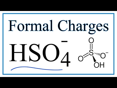 How to Calculate the Formal Charges for HSO4 - (Hydrogen sulfate ion)