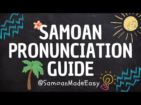SAMOAN Alphabet and Pronunciation Guide
