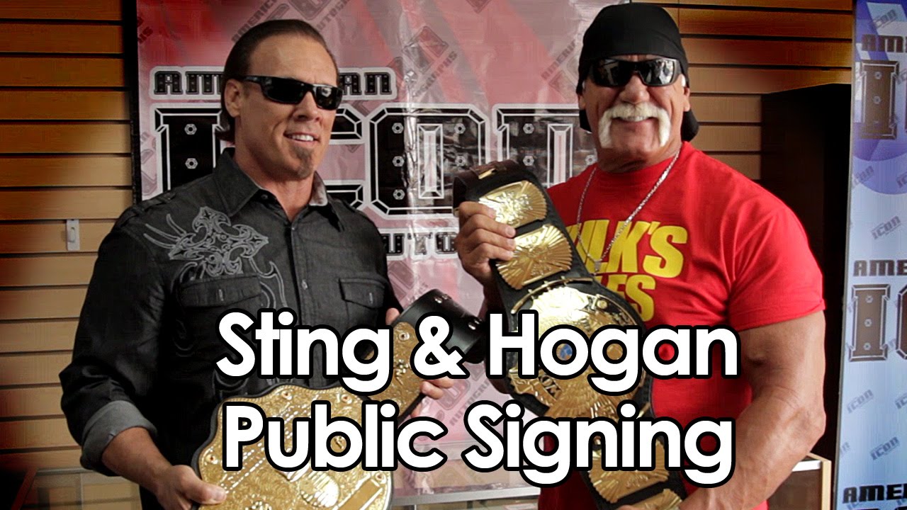 Hulk Hogan & Sting Public Signing at American Icon Autographs on July 27, 2014