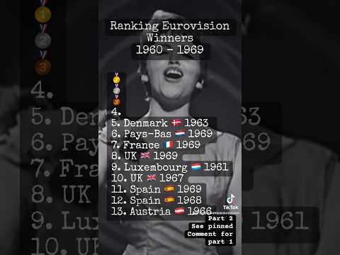 Ranking Eurovision Winners 1960-1969 pt 2 #eurovision #eurovisionsongcontest #eurovisionwinner