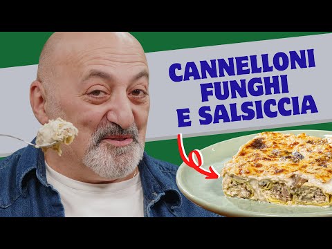 Cannelloni funghi e salsiccia