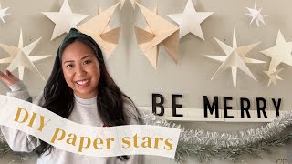 DIY Paper Stars as Christmas Decor (by hand!) ✄