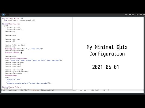 My Minimal Guix Configuration 2021-06-01