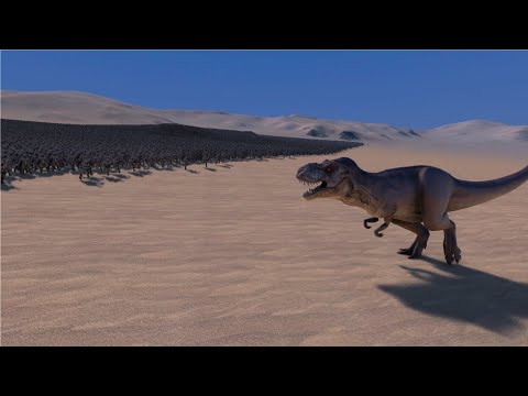 1 T-REX VS 1, 2, 3,... WILD MAN - UEBS - Ultimate Epic Battle Simulator