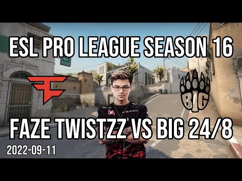 CSGO POV: FaZe Twistzz vs BIG (24/8) @ dust2 (2022-09-11)
