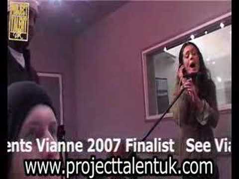 Vianne in studio with JR and Jay Norton; Project Talent UK