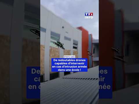 🇺🇸 De redoutables drones capables d'intervenir en cas d'intrusion armée dans une école !｜TF1 INFO