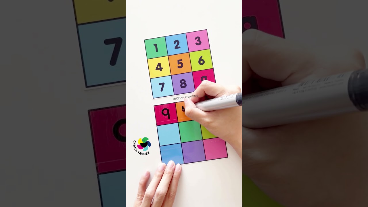Kids Activity 🧩 | Color Number Match #printables #chanafavors #kidsactivities #earlymaths #shorts