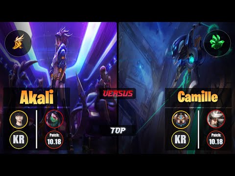 Roach AKALI (Top) [Fleet Footwork] VS CAMILLE - Challenger KR Patch 10.18