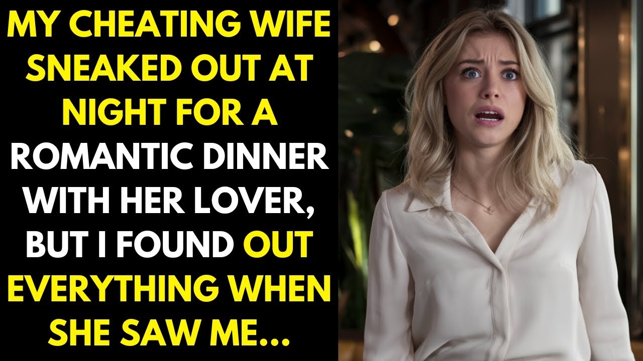 My cheating wife sneaked out at night for a romantic dinner with her lover, but I caught everything.