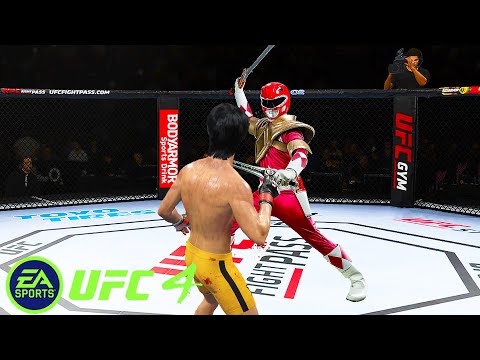 UFC4 Bruce Lee vs Red Ranger EA Sports UFC 4 - Epic Fight