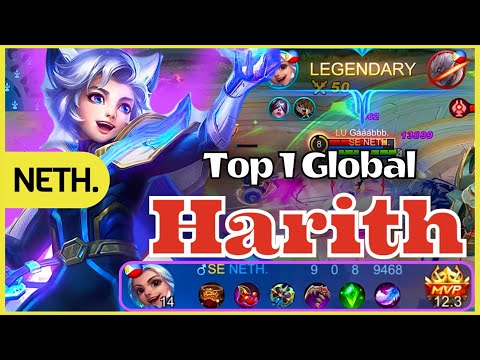 TOP 1 GLOBAL HARITH EVOS LEGENDS PERFECT GAMEPLAY NO DEATH RIDICULOUS DAMAGE | NETH. | MLBB NEXT