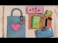 [💸paperdiy💸] School bag🎒📚✏️ paperdiy tutorial | what’s in my bag 학교가방 종이놀이